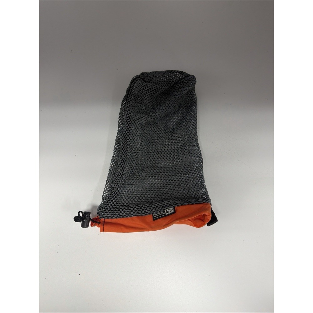 REI mesh storage bag, Laid flat: 20" tall, 10" wide top opening; X-large